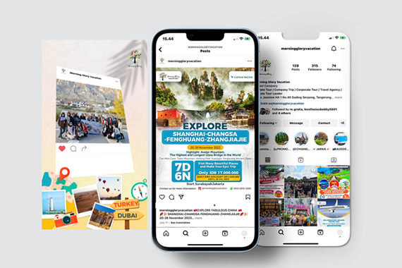 Morning Glory Vacation Social Media Management by Ninetive